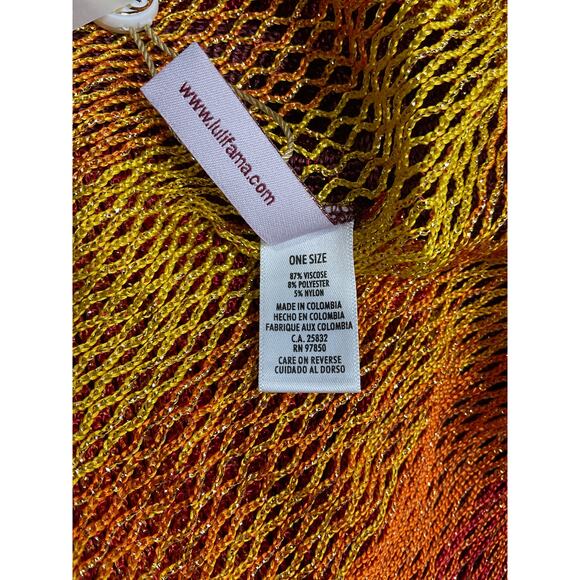 Luli Fama Long Caftan Brown Viscose Dress Size OS - NWT - Picture 5 of 5